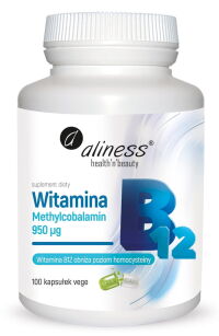 Aliness Witamina B12 Methylcobalamin 950mcg | 100 kapsułek