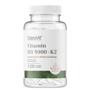 Ostrovit Vitamin D3 4000 + K2 Vege | 120 kapsułek