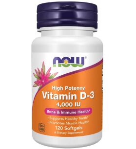Now Foods Vitamin D3 4000 | 120 softgels