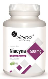 Aliness Niacyna Amid kwasu nikotynowego 500mg | 100 kapsułek