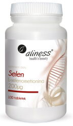 Aliness Selen L-Selenometionina 200mcg | 100 vege tabletek